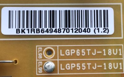 KIT DE TARJETAS PARA TV LG / NUMERO DE PARTE MAIN EBT65493105 / EAX67872805(1.1) / NUMERO DE PARTE FUENTE EAY64948701 / EAX67865201(1.6) / PANEL NC550DGG AAGX1 / DISPLAY LC550DGJ(SL)(A1) / MODELO 55UK6090PUA.BUSWLOR - Imagen 2